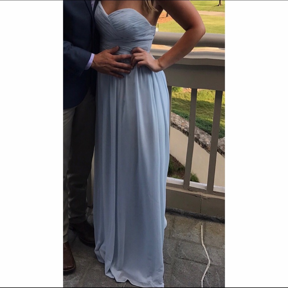 WToo Designer light blue bridesmaid dress